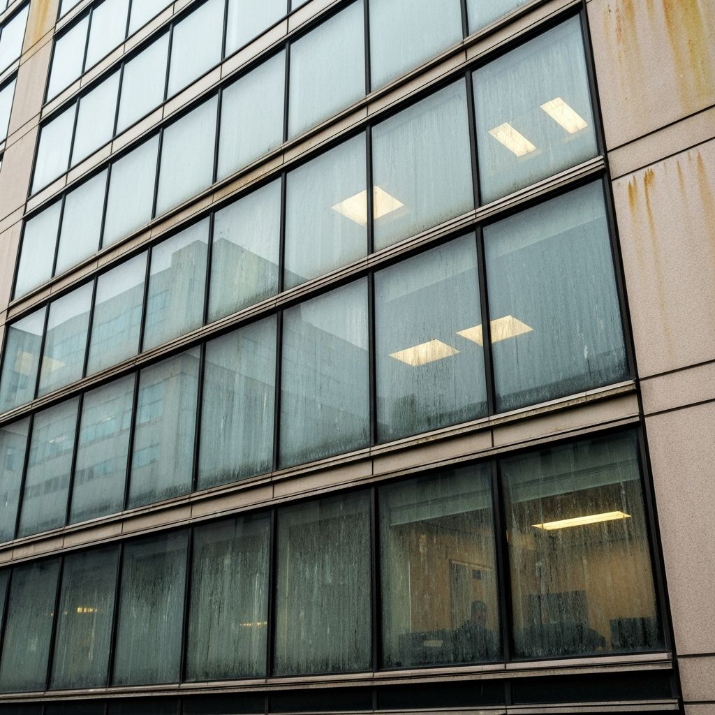 롯데월드타워 외벽 청소 전